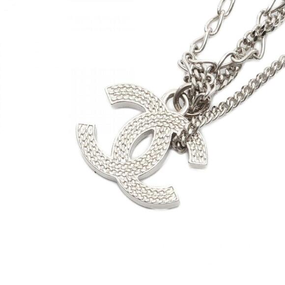 CHANEL Silver Logo Necklace - Picture 1 of 8